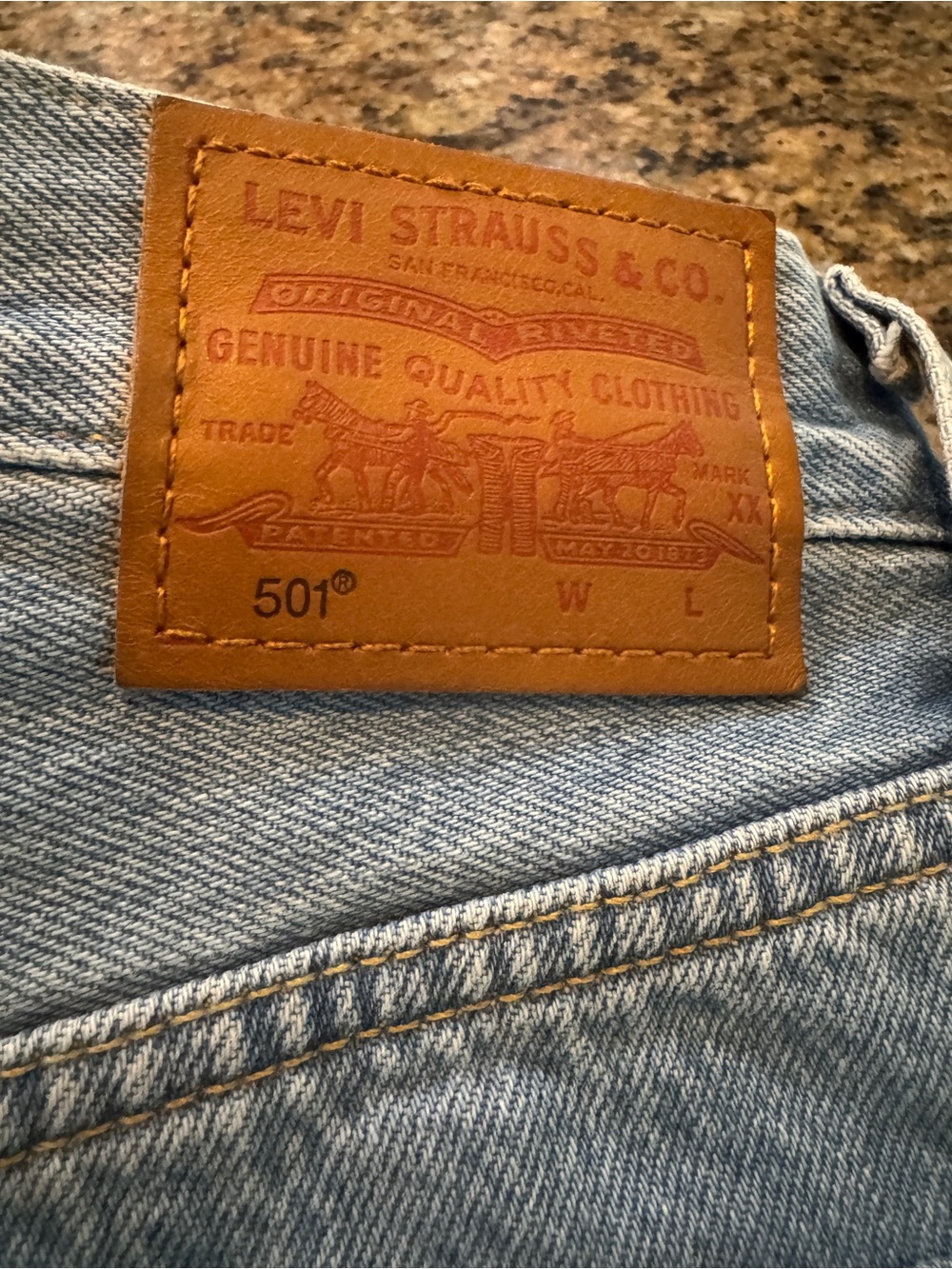 NWT Levi's Light Blue 501 High-Rise Denim Shorts Size 25 - Picture 13 of 14